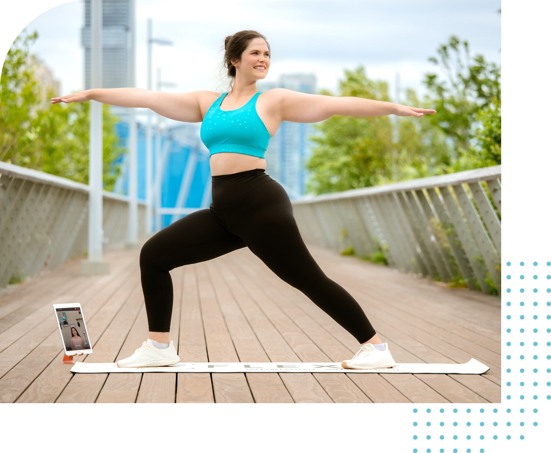 Woman taking Virtual Personal Training session