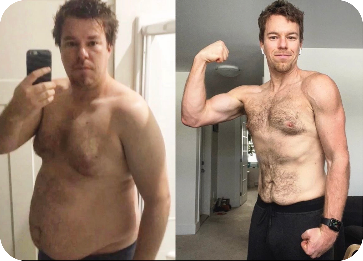 Before and after image of Noah.
